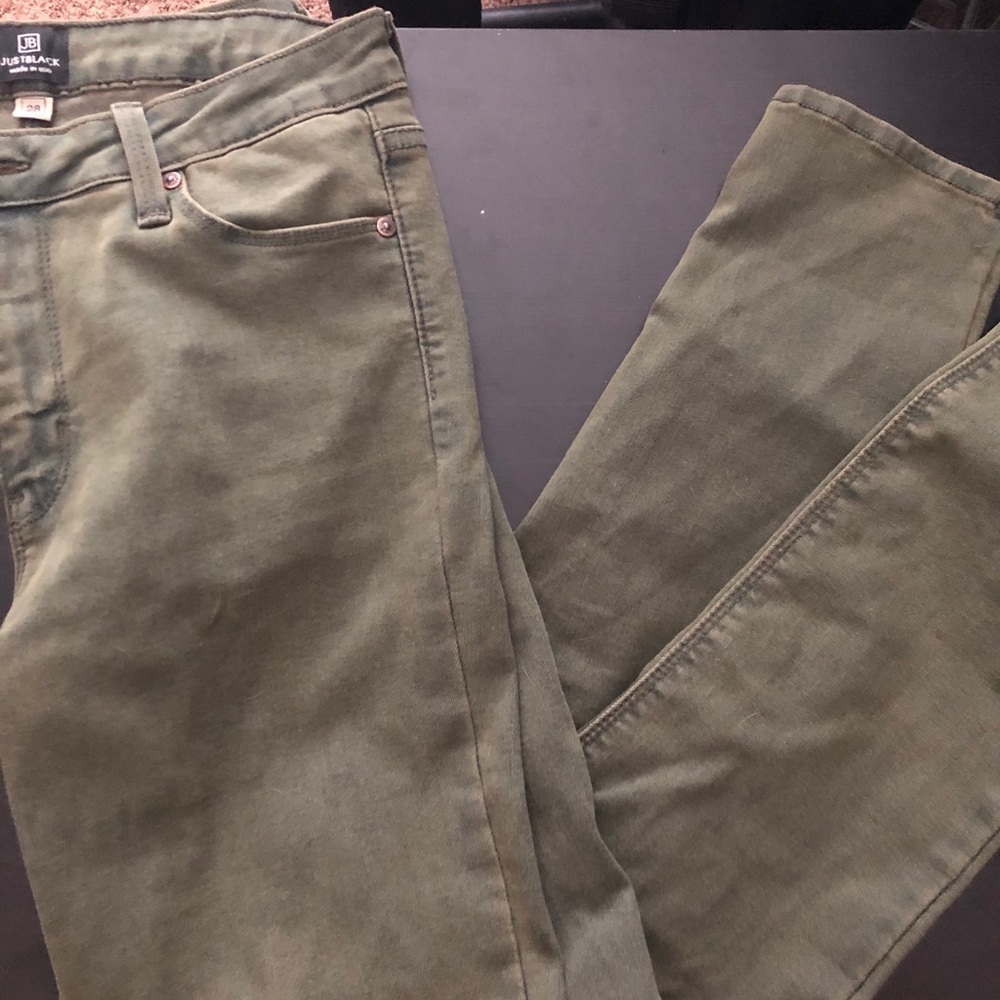 Army green jeans